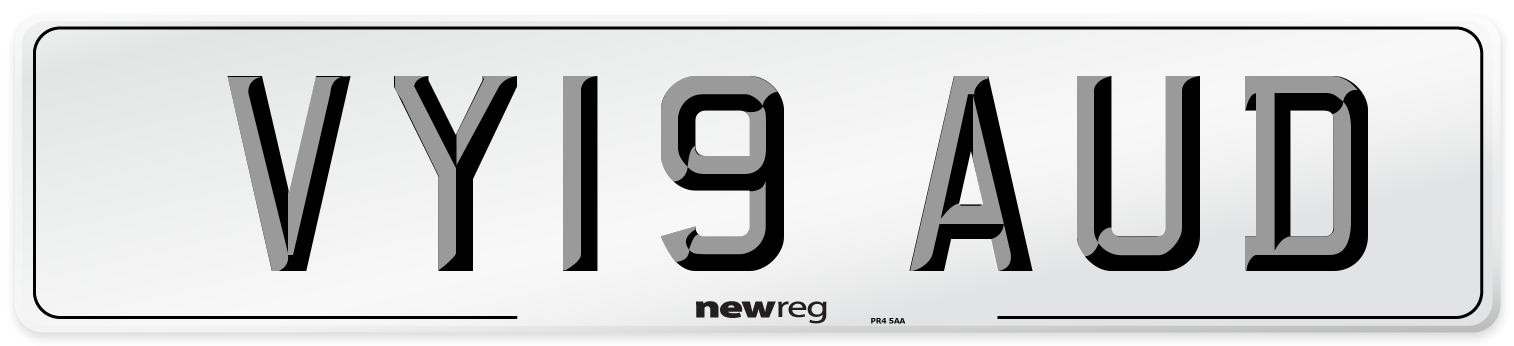 VY19 AUD Number Plate from New Reg
